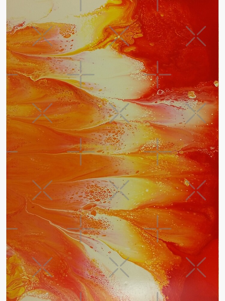 Campfire: fluid acrylic pour art by kerravonsen