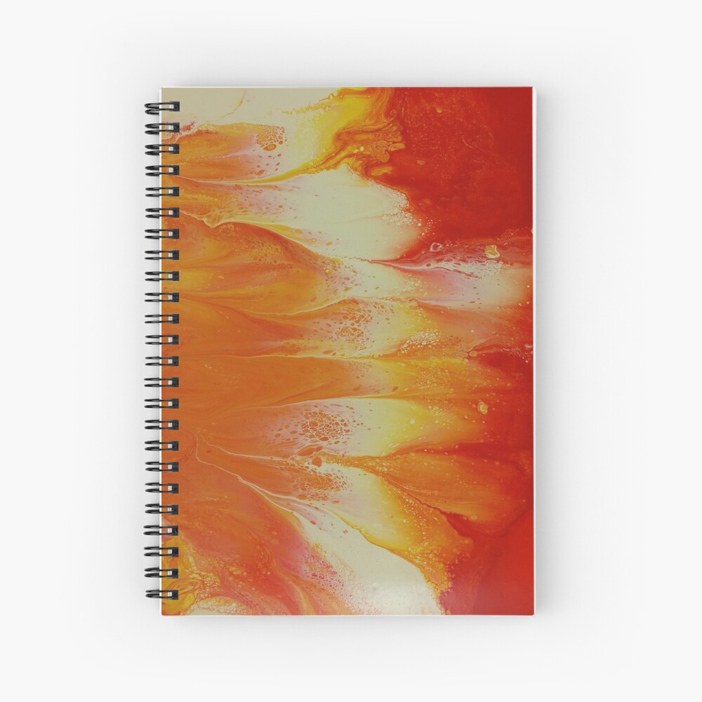 Campfire: fluid acrylic pour art Spiral Notebook