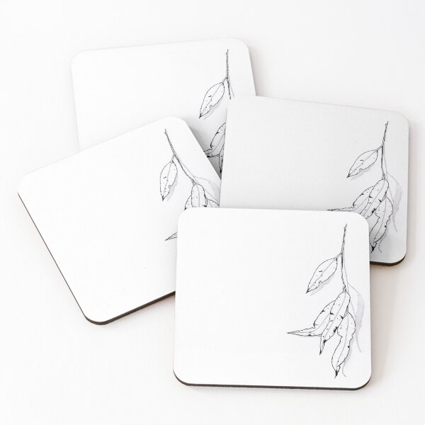 Item preview, Gum Leaves Black and White designed and sold by JillyBeanDesign.