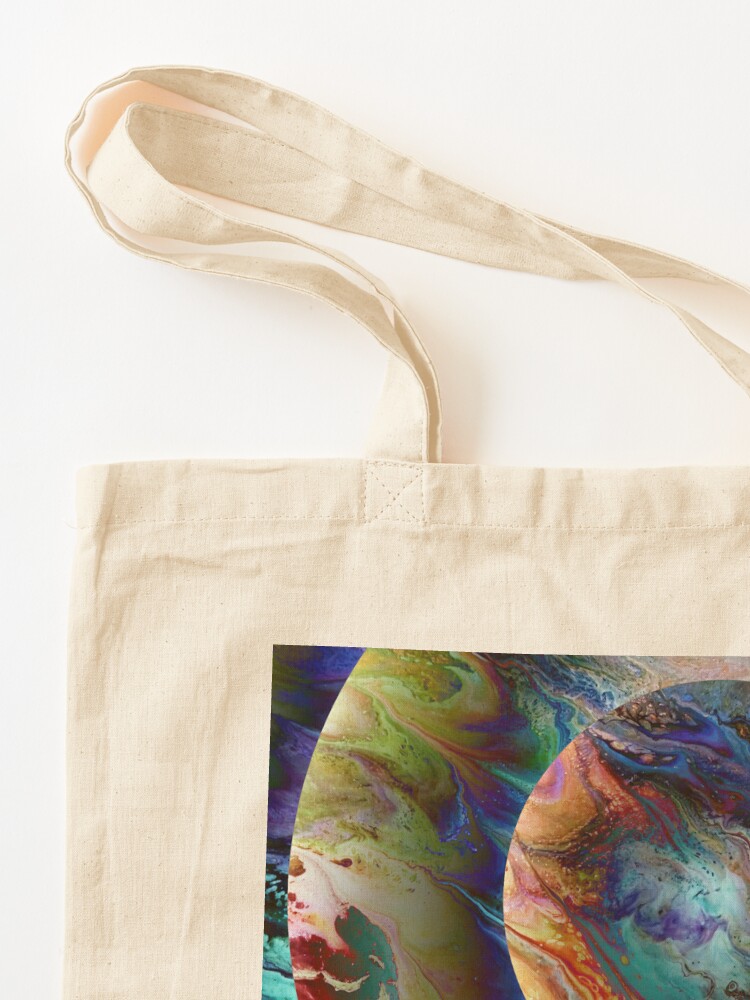 Alternate view of Conjunction: planet art Tote Bag
