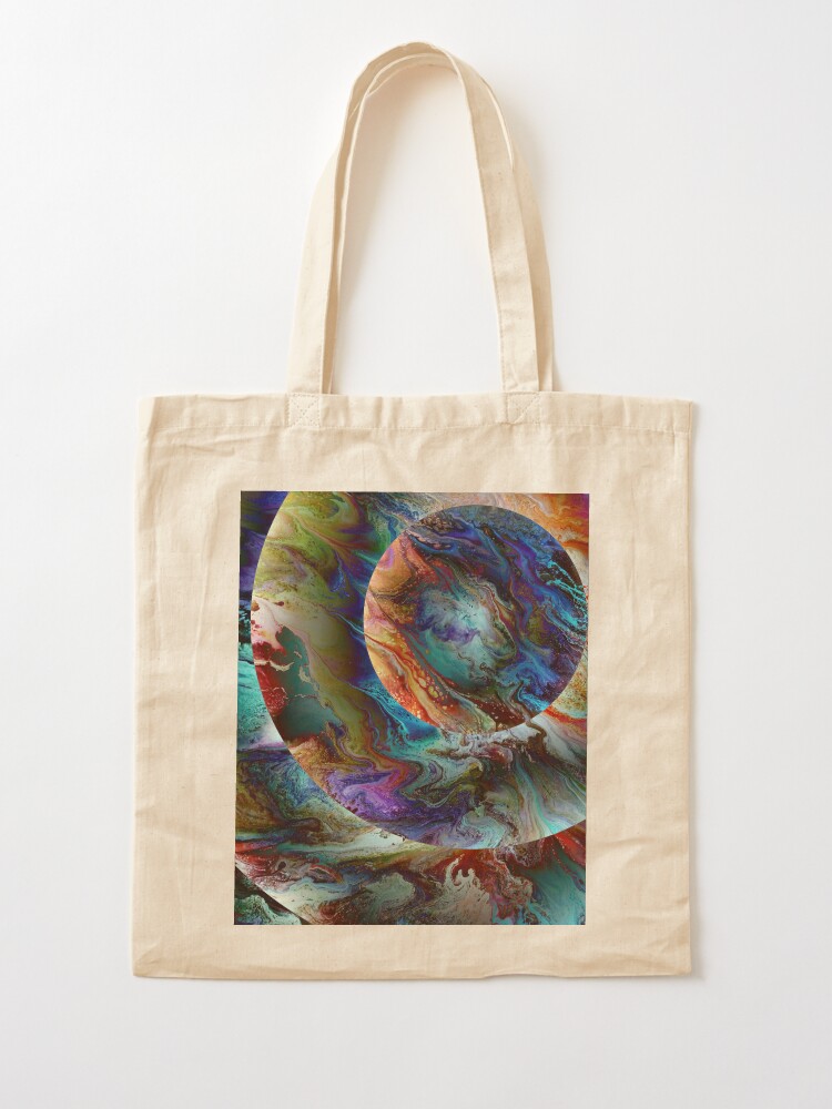 Alternate view of Conjunction: planet art Tote Bag