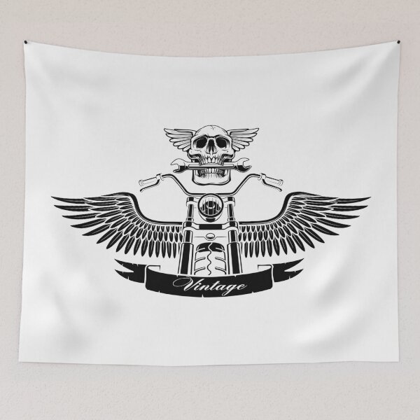Item preview, Vintage Skull Motorcycle designed and sold by InspireGifts.