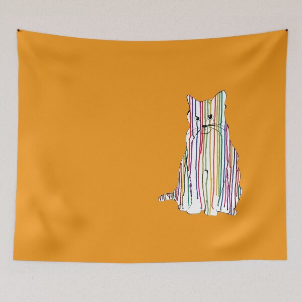 Item preview, Colour Drip Cat with White designed and sold by JillyBeanDesign.