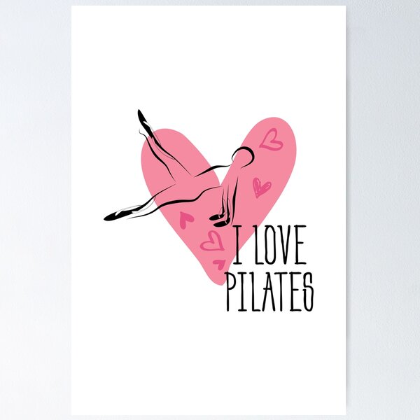 Item preview, Pilates pose and heart designed and sold by sashica.