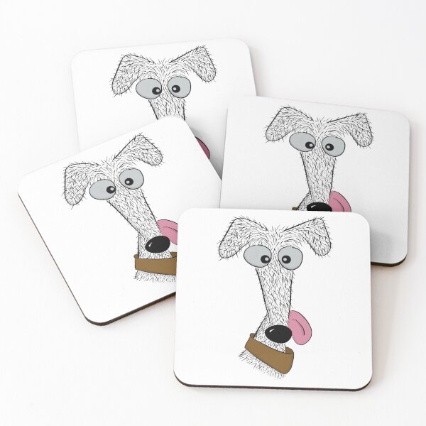 Item preview, Scruffy White Lurcher designed and sold by Mat Dixon.