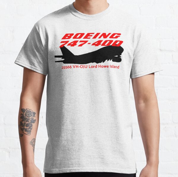 Boeing 747-400 25566 VH-OJU (Black) Classic T-Shirt
