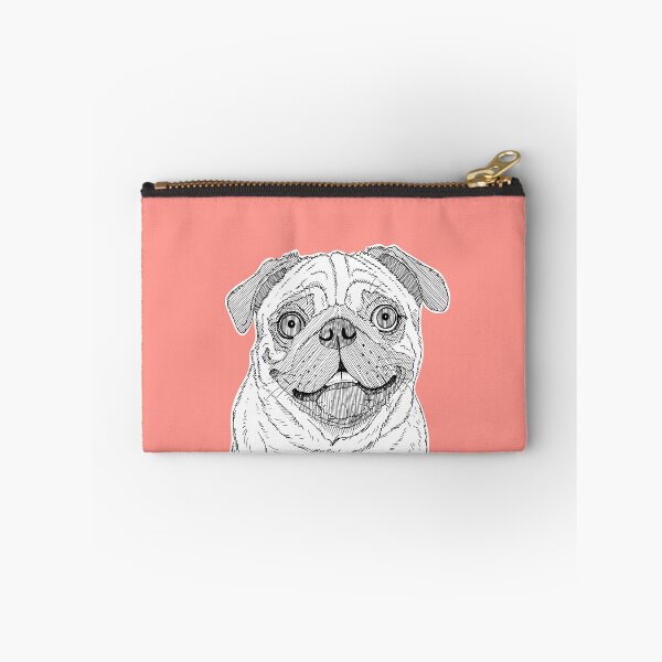 Item preview, Pug Dog Portrait ( coral background ) designed and sold by Adam Regester.