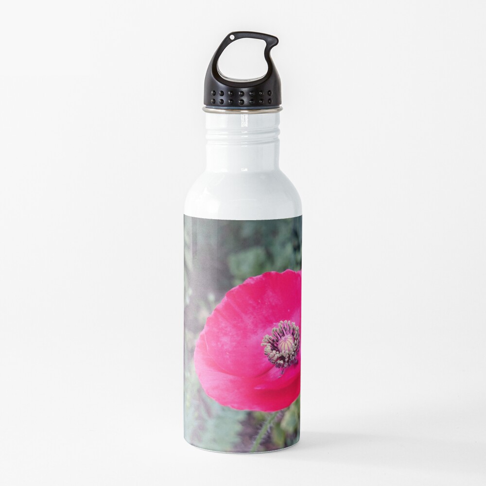 Roter Seidenmohn Trinkflasche