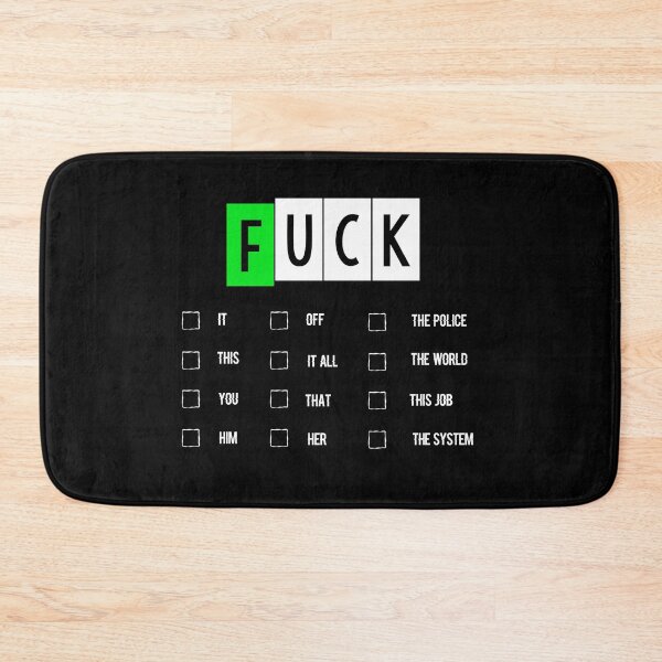 Item preview, Fuck design white and green multiple choice checkbox  designed and sold by Sitamood.