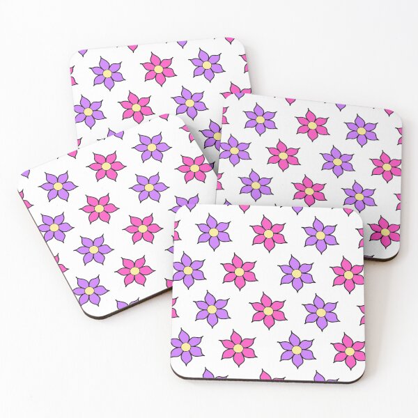Item preview, Pink and Purple Fluro Flowers designed and sold by passionatelyem.
