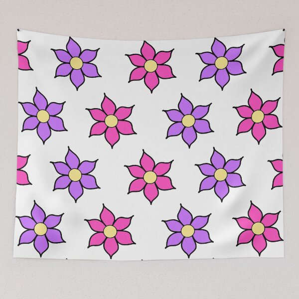 Item preview, Pink and Purple Fluro Flowers designed and sold by passionatelyem.