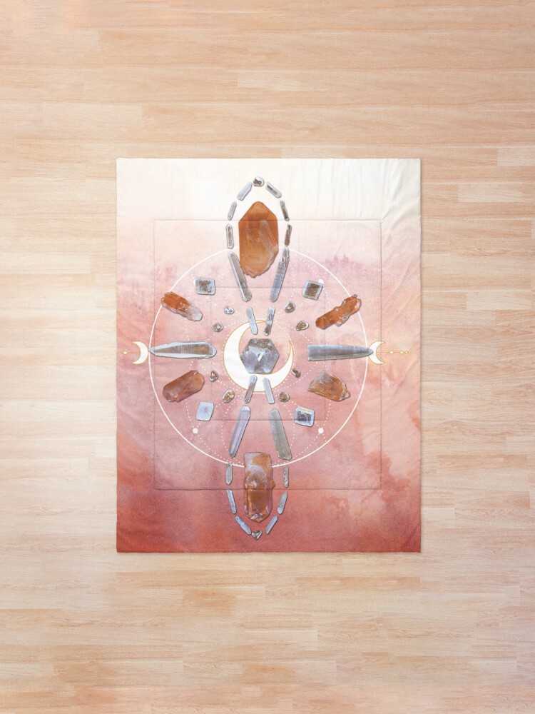 Alternate view of Tangerine Quartz Crystal Grid - Soul Healing Comforter