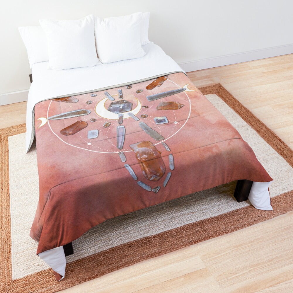 Tangerine Quartz Crystal Grid - Soul Healing Comforter