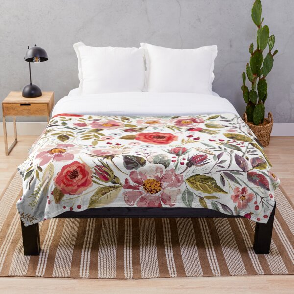 Item preview, Pretty flowers on white background designed and sold by Jenmag.