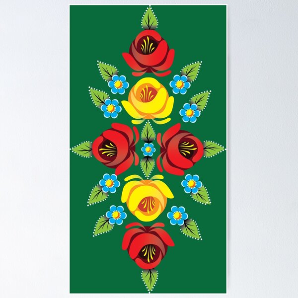 Item preview, Narrowboat Canal Roses Green Vertical designed and sold by Running-Duck.
