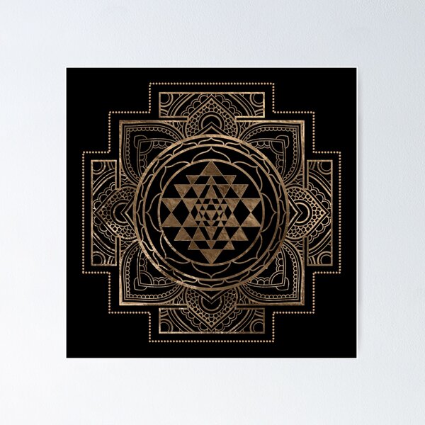 Item preview, Sri Yantra  / Sri Chakra Lotus Framed designed and sold by k9printart.