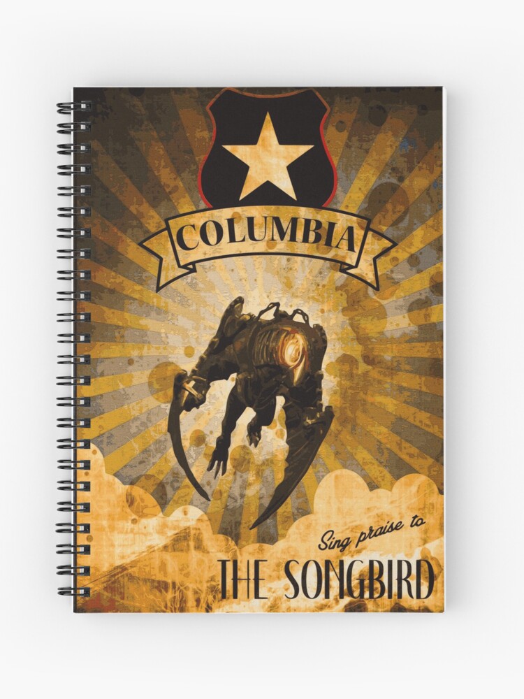 Praise Songbird Columbia Bioshock Infinite Artwork Spiral Notebook By Lorenzognech Redbubble