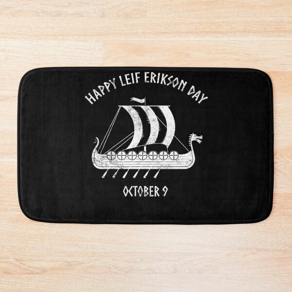 Item preview, Happy Leif Erikson Day October 9 Viking Long Ship designed and sold by funnytshirtemp.