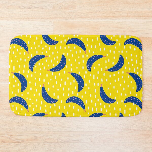 Item preview, Yellow seamless pattern with blue bananas designed and sold by Kirill Berbetch.