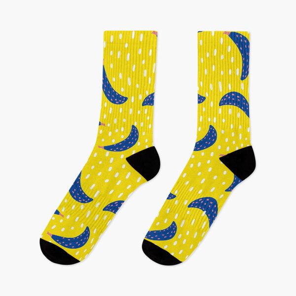 Item preview, Yellow seamless pattern with blue bananas designed and sold by Kirill Berbetch.