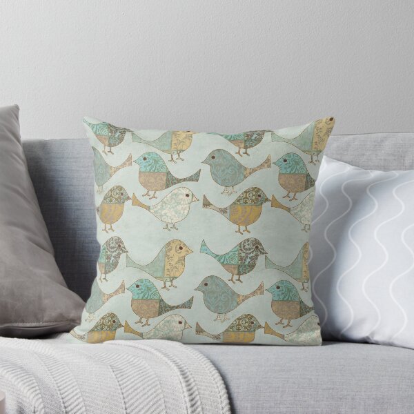 Item preview, Vintage Patchwork Bird Pattern designed and sold by artsandsoul.