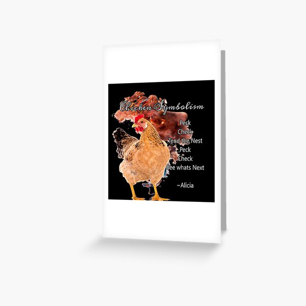 chicken Symbolism Totem Guide Greeting Card