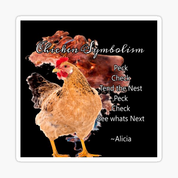 chicken Symbolism Totem Guide Sticker