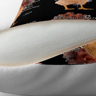 Alternate view of chicken Symbolism Totem Guide Floor Pillow