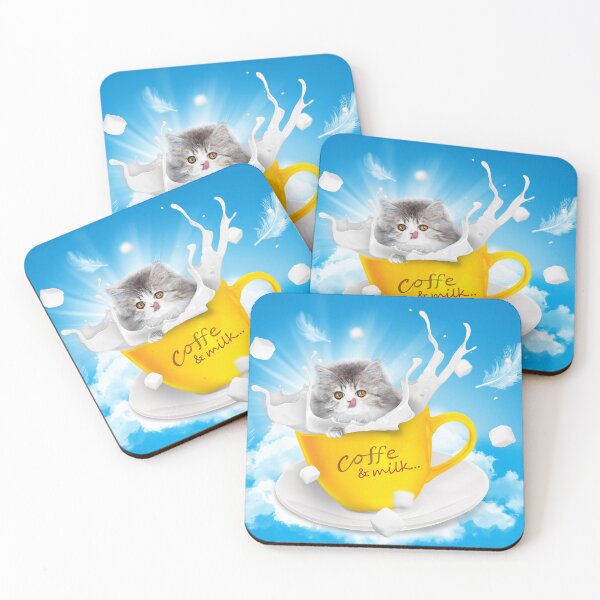Item preview, cat milk coffe cup designed and sold by FractiousTank.