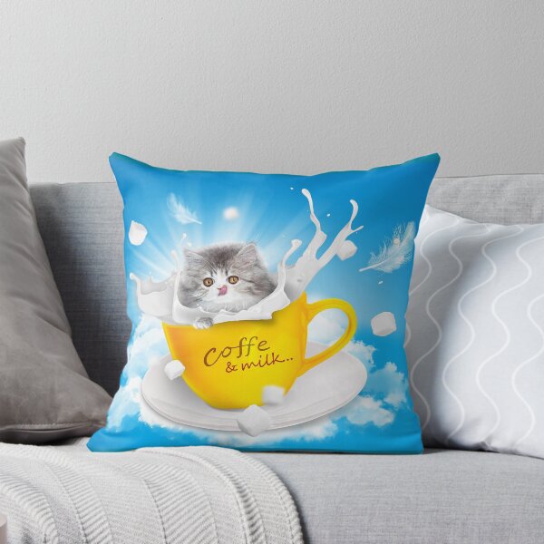 Item preview, cat milk coffe cup designed and sold by FractiousTank.