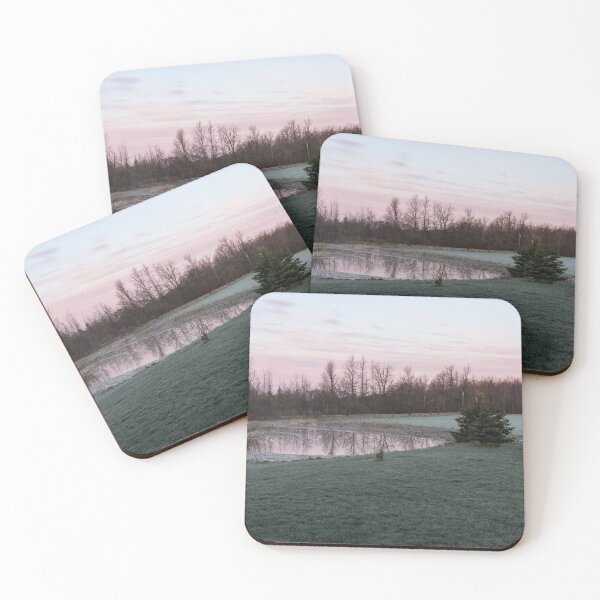 Item preview, Frosty Morning - Quiet Pinks and Greens at the Pond designed and sold by Georgia Mizuleva.
