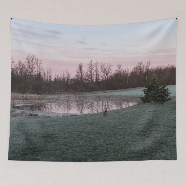 Item preview, Frosty Morning - Quiet Pinks and Greens at the Pond designed and sold by Georgia Mizuleva.