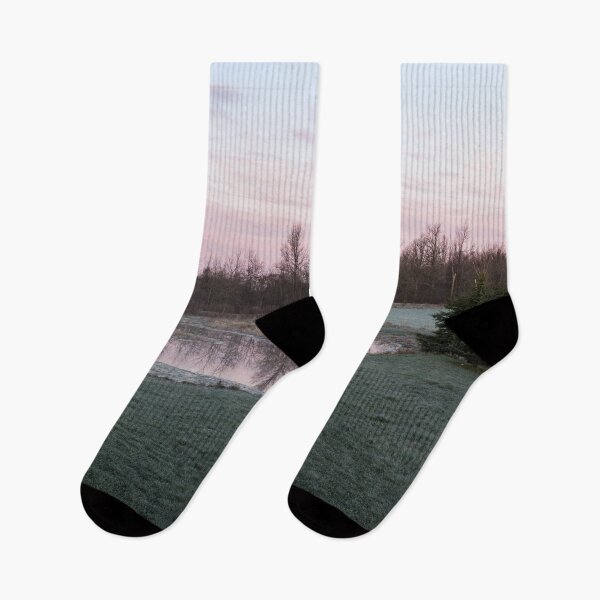 Item preview, Frosty Morning - Quiet Pinks and Greens at the Pond designed and sold by Georgia Mizuleva.