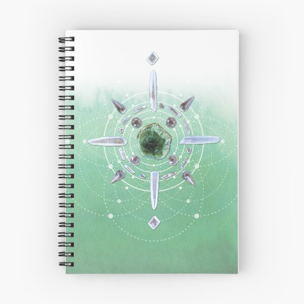 Artikelvorschau, Green Garnet Crystal Grid - Wohlstand entworfen und verkauft von SpiritStone.