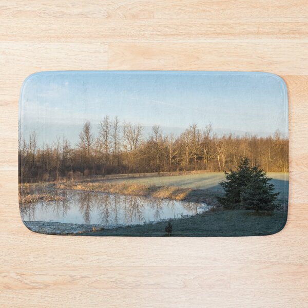 Item preview, Chilly Morning at a Farm Pond designed and sold by Georgia Mizuleva.