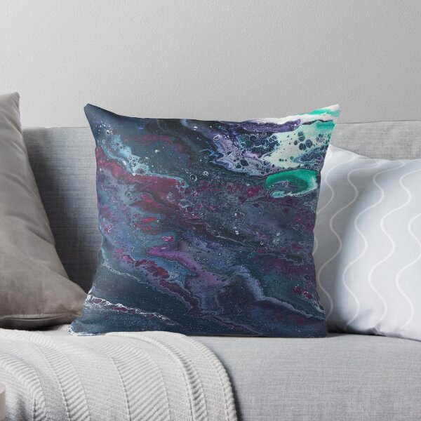 Skipping Between Raindrops Throw Pillow