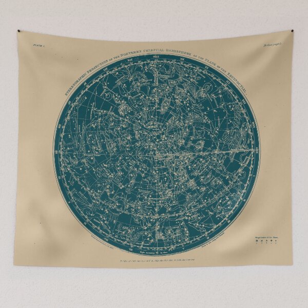 Item preview, Constellations of the Northern Hemisphere Vintage Paper and Deep Emerald Ink designed and sold by Daniel Watts.