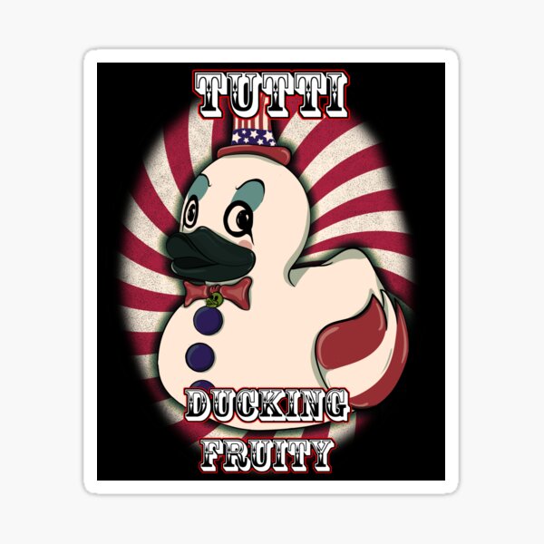tutti ducking fruity clown duck Sticker