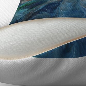 Alternate view of Crosscurrent: ocean river fluid art Throw Pillow
