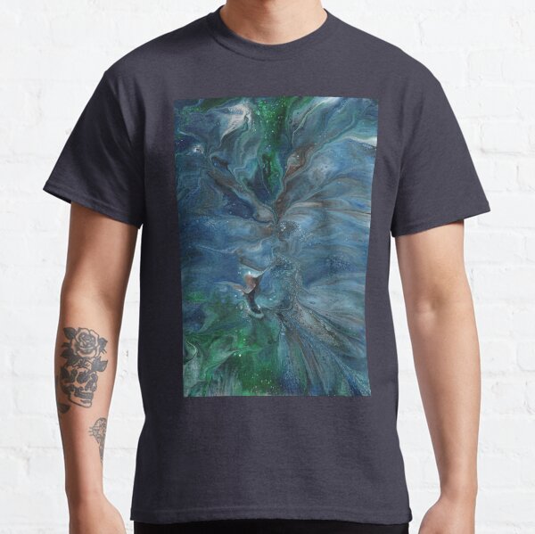 Crosscurrent: ocean river fluid art Classic T-Shirt
