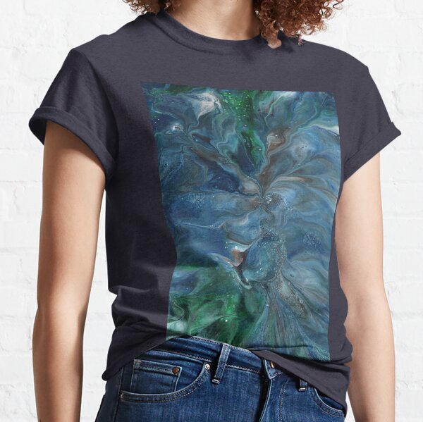 Crosscurrent: ocean river fluid art Classic T-Shirt