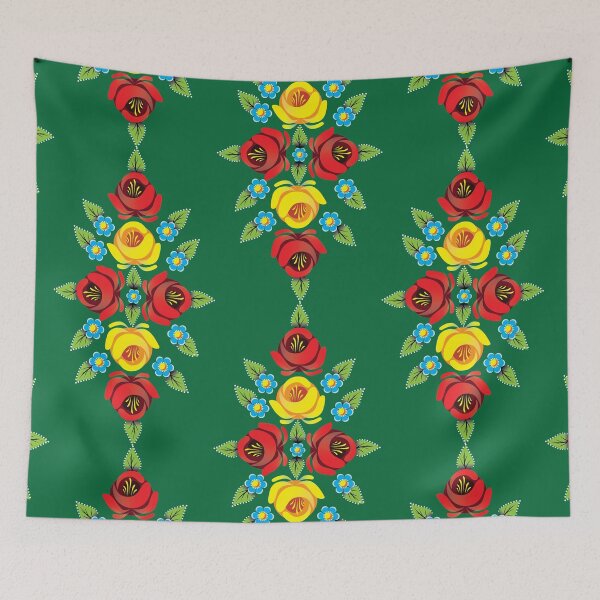 Item preview, Narrowboat Canal Roses Green Vertical designed and sold by Running-Duck.