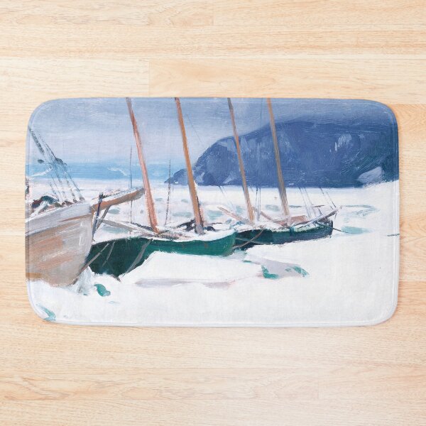 Artikelvorschau, Clarence Gagnon - Schooners in Ice Floes entworfen und verkauft von ArtExpression.