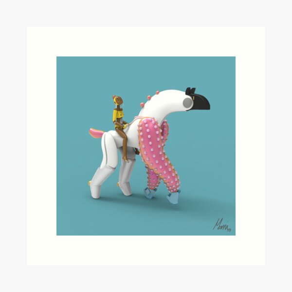 Hana and Piñata Art Print
