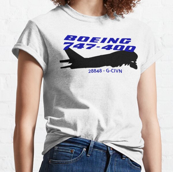 Boeing 747-400 28848 G-CIVN (Black) Classic T-Shirt