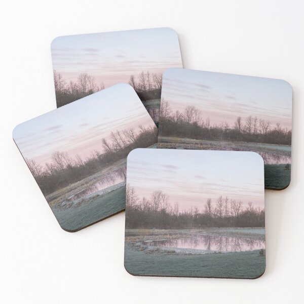 Item preview, Pink Pond - A Peaceful Daybreak On The Farm designed and sold by Georgia Mizuleva.