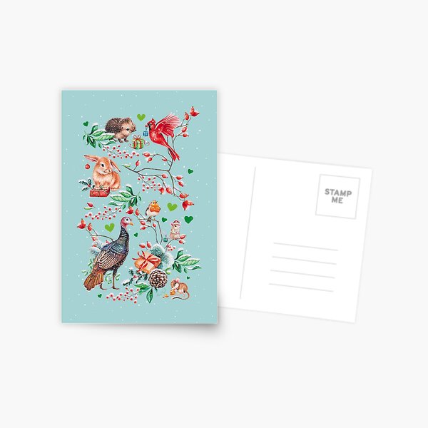 Xmas pattern by Maria Tiqwah Postcard