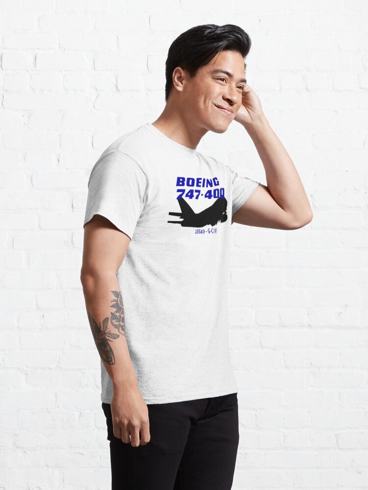 Alternate view of Boeing 747-400 28849 G-CIVO (Black) Classic T-Shirt