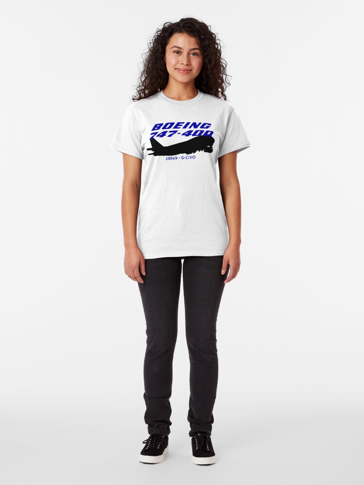 Alternate view of Boeing 747-400 28849 G-CIVO (Black) Classic T-Shirt