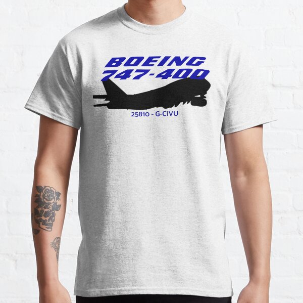 Boeing 747-400 25810 G-CIVU (Black) Classic T-Shirt